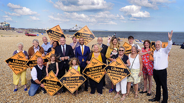 Ed Davey and the Ea Dem teamstbourne Lib