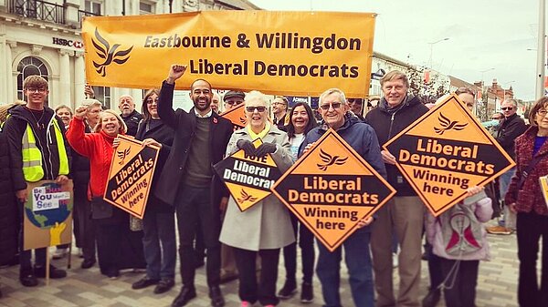 Lib Dem Actvists on the street