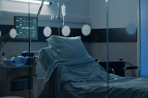Hospital bed Photo of hospital bed